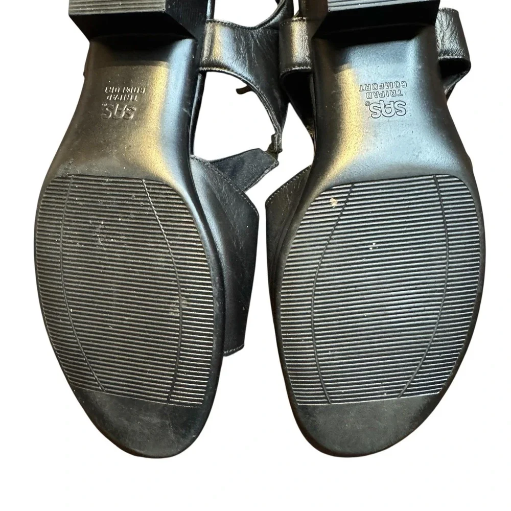 SAS Tripad Comfort‎ Shoes Womens Size 10 Wide Leather Low Heel Sandals L4 208830